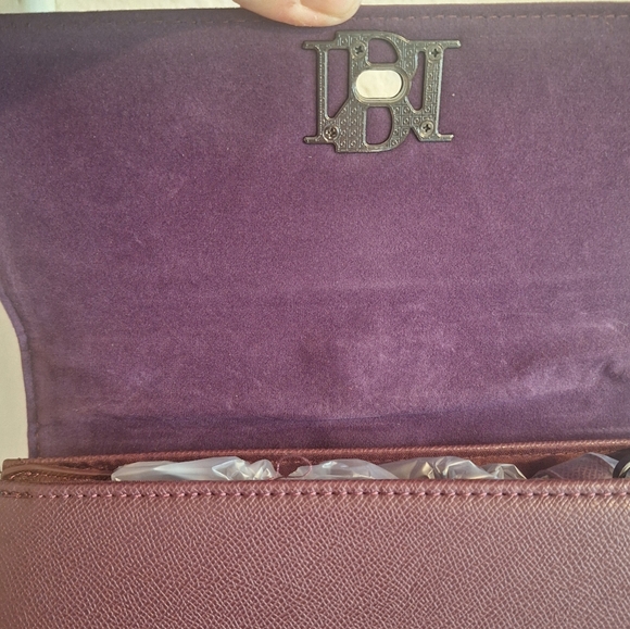 NWT Badgley Mischka Burgundy Leather Women's Bag - Picture 4 of 5